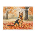 German Shepherd Pupcrossing - Postcard