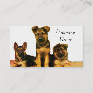 German Shepherd puppies business cards