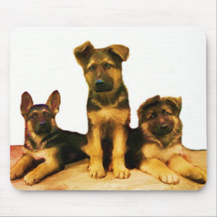 German Shepherd puppies mousepad