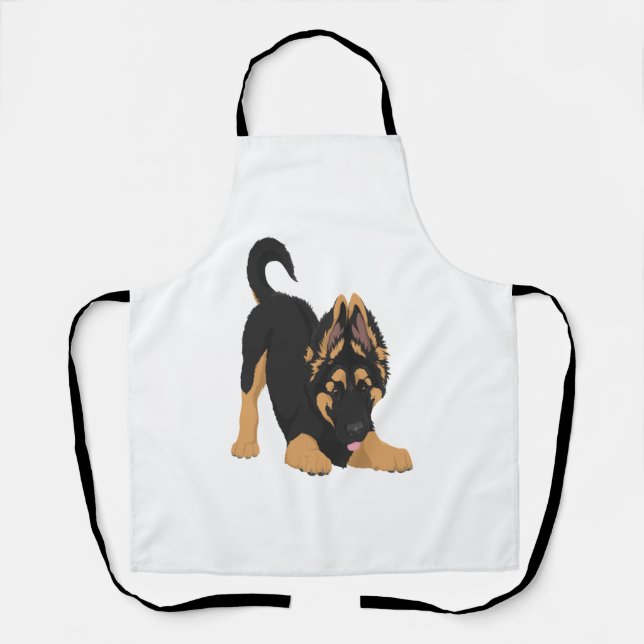 German Shepherd Puppy  Apron (Front)