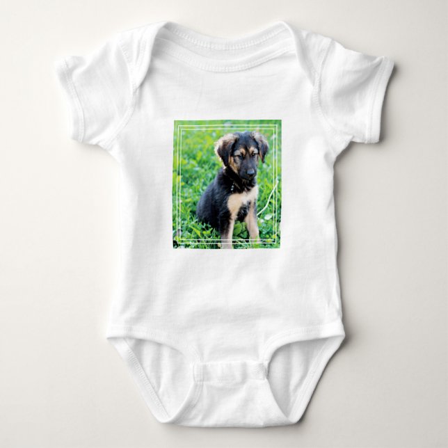 German Shepherd Puppy Baby Bodysuit (Front)
