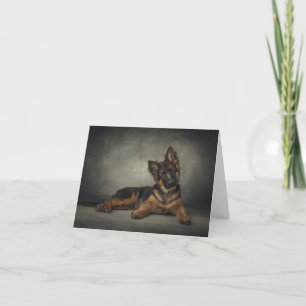 German shepherd puppy card