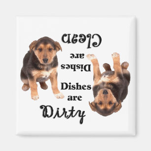 German Shepherd Puppy Dishwasher Magnet