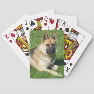 German Shepherd Puppy Dog Playing Cards
