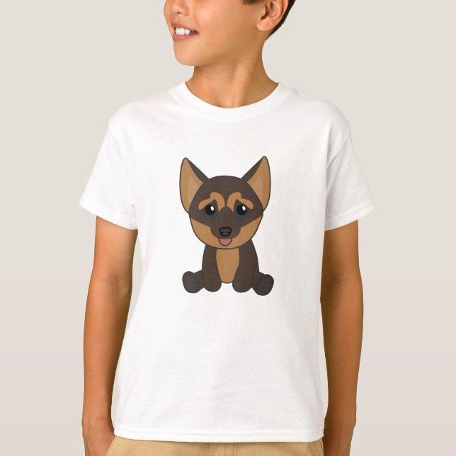 German Shepherd Puppy Dog T-Shirt (Front)
