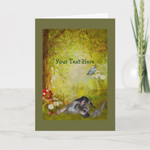 German Shepherd Puppy Fantasy Dog Photo Card