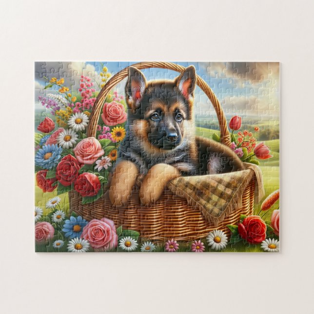 German Shepherd Puppy Jigsaw Puzzle (Horizontal)