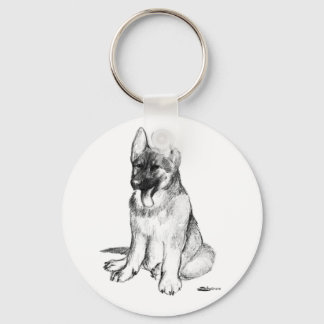 German Shepherd Puppy Key Ring