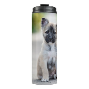 German Shepherd Puppy on Footpath Thermal Tumbler