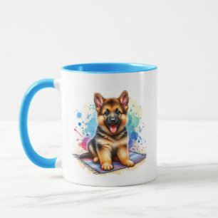 German Shepherd Puppy Personalised Mug