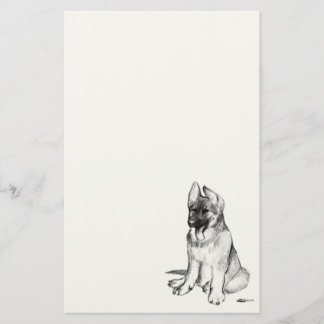 German Shepherd Puppy Stationery