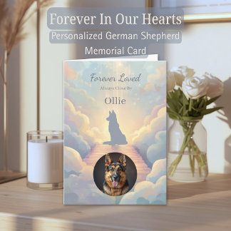German Shepherd Rainbow Bridge Sympathy Card