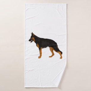 German Shepherd Red Black Blanket Bath Towel