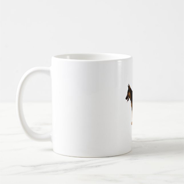 German Shepherd Red  Black Blanket  Coffee Mug (Left)