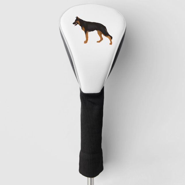 German Shepherd Red  Black Blanket  Golf Head Cover (Front)