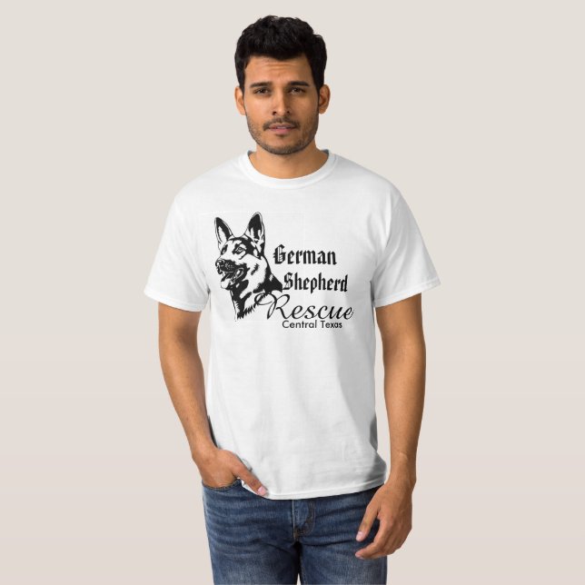 German Shepherd Rescue 2 sided Shirt adopt foster (Front Full)