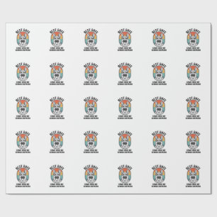 German Shepherd Retro Art Vintage Dog Lover Design Wrapping Paper