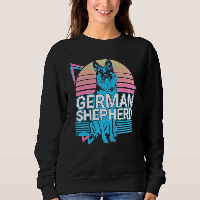 German Shepherd Retro Sweatshirt (Front)