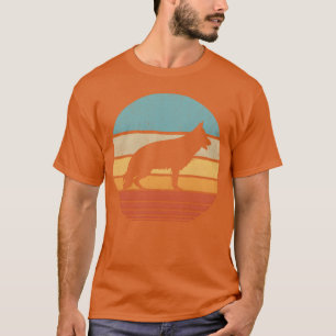 German Shepherd Retro Vintage 60s 70s Sunset vinta T-Shirt