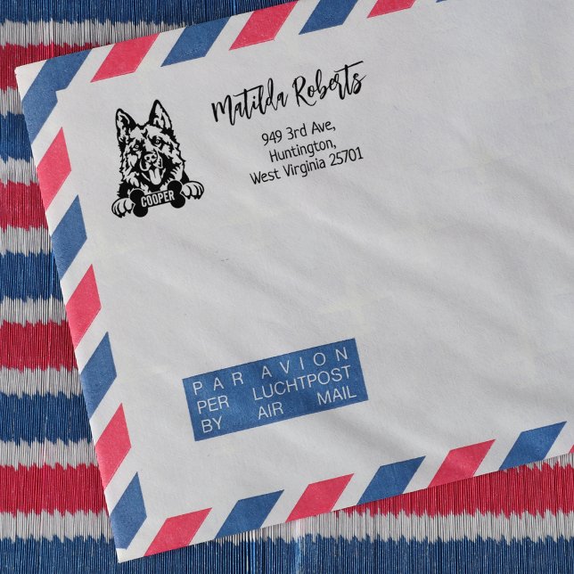 German Shepherd Return Address, Dog Breed  Rubber Stamp (Creator Uploaded)