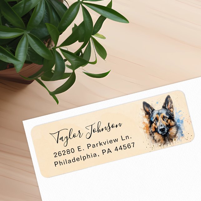 German Shepherd Return Address Label (Creator Uploaded)