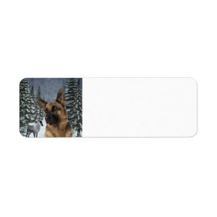 German Shepherd Return Address Labels