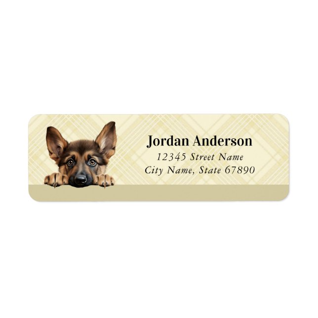 German Shepherd Return Address Labels (Front)