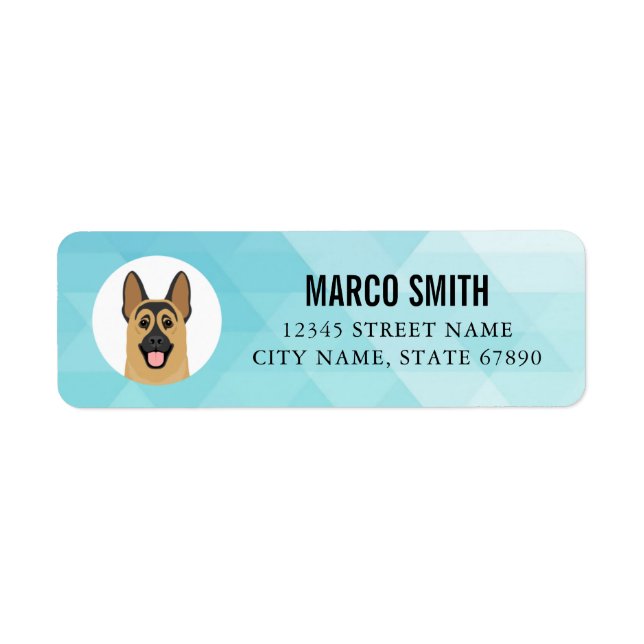 German Shepherd Return Address Labels (Front)