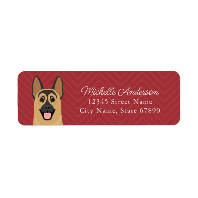 German Shepherd Return Address Labels (Front)