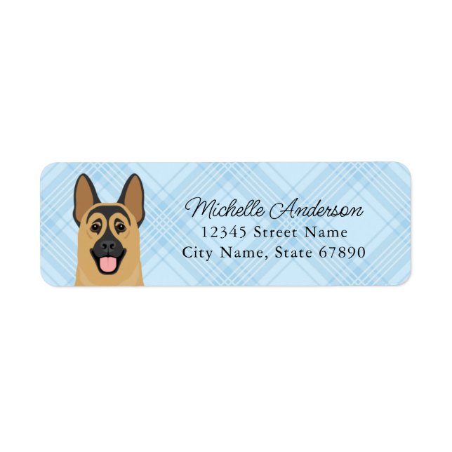German Shepherd Return Address Labels (Front)