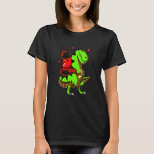 German Shepherd Rex Dinosaur Valentines Day T-Shirt