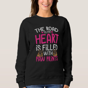 German Shepherd Road To My Heart Dog Graphic Sweatshirt