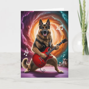 German Shepherd Rock Star Card