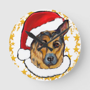 GERMAN SHEPHERD ROUND CLOCK