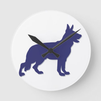 German Shepherd Round Clock