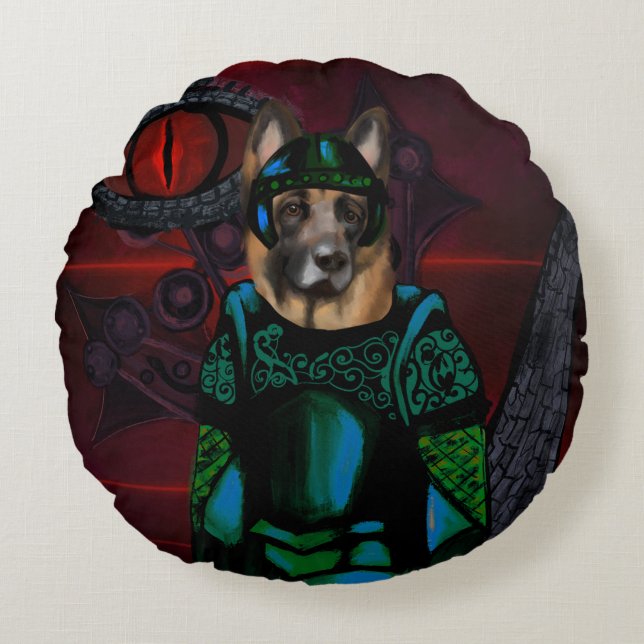 German Shepherd            Round Cushion (Front)