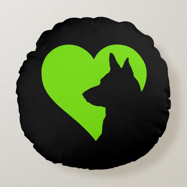 German Shepherd   Round Cushion (Front)