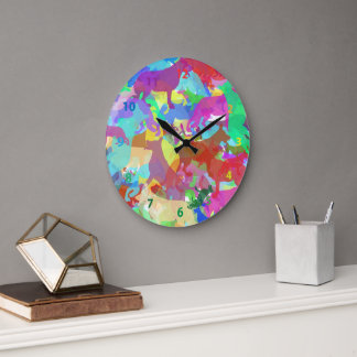 German Shepherd round Large Clock