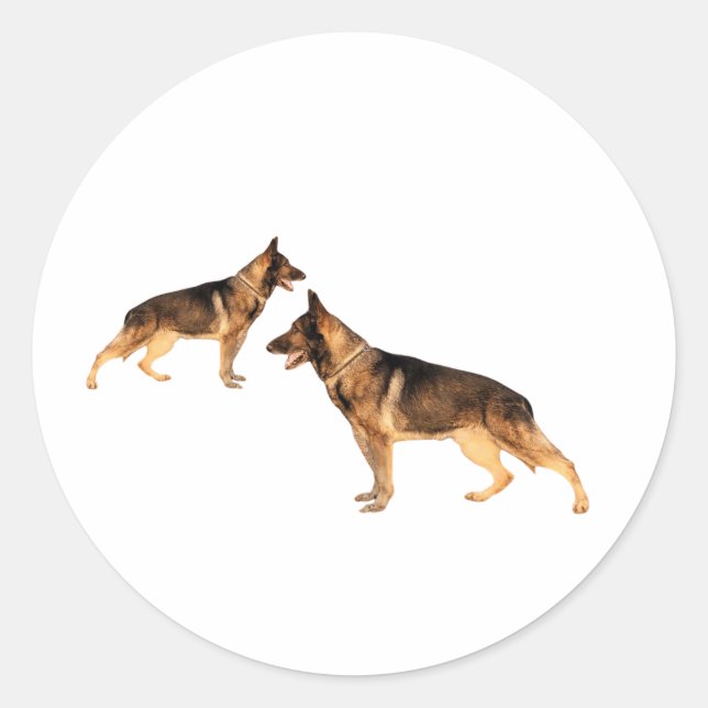 German shepherd Round Sticker (Front)