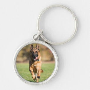 German Shepherd Running Key Ring