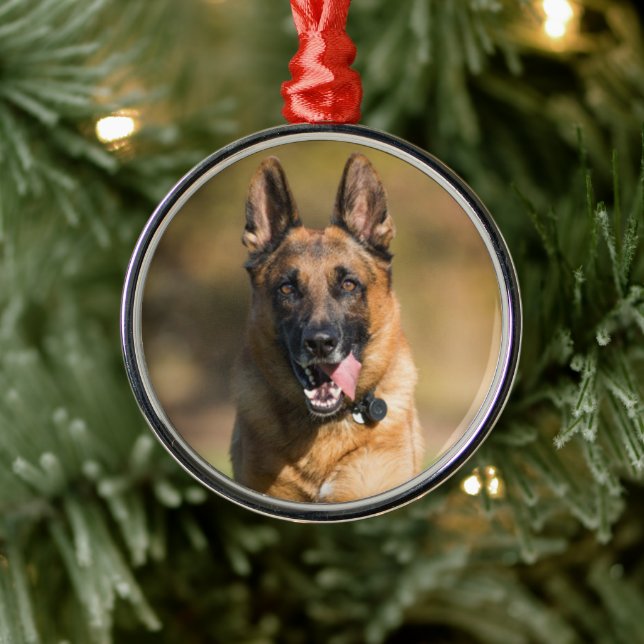 German Shepherd Running Metal Tree Decoration (Tree)