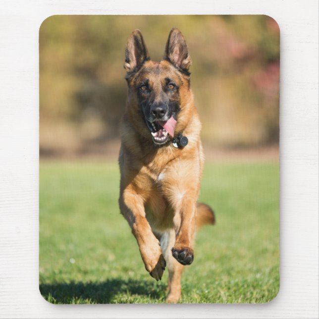 German Shepherd Running Mouse Pad (Front)