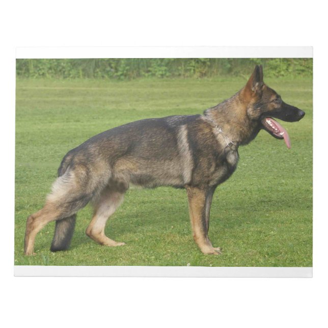 German Shepherd Sable Full  Notepad (Front)