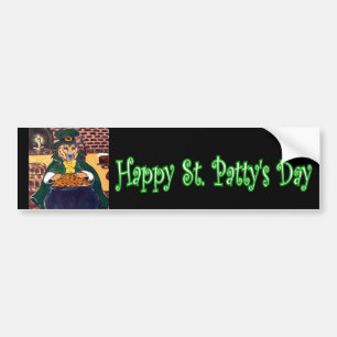 German Shepherd Saint Patty Bumper Sticker