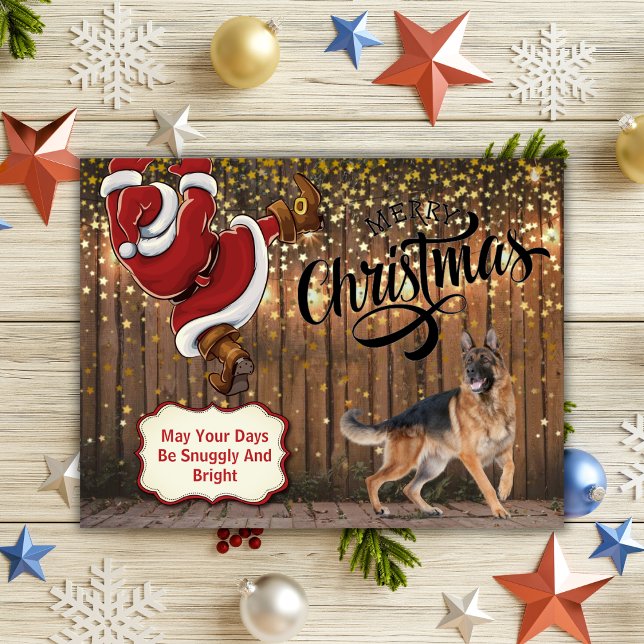German Shepherd Santa Christmas Postcard (German Shepherd Santa Christmas Postcard)