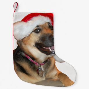 German Shepherd Santa Claus Small Christmas Stocking