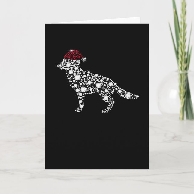 German Shepherd Santa Shirt Womens Christmas Card (Front)
