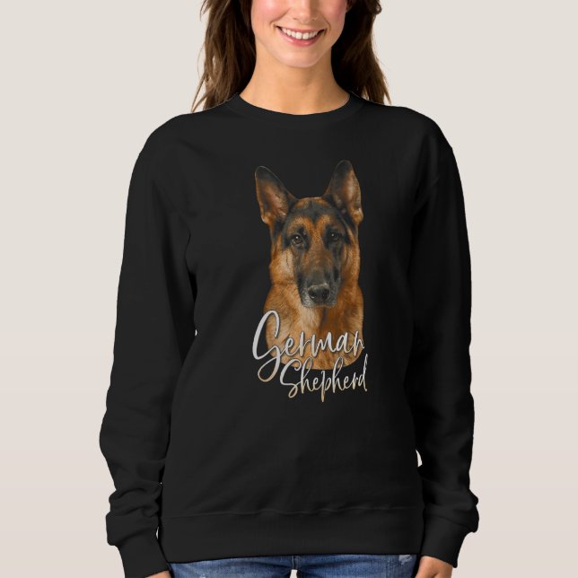 German Shepherd Sharp Dog  Dogs Sweatshirt (Front)