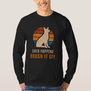 German Shepherd Shed Happens Dog Vintage Funny T-Shirt