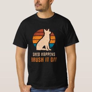 German Shepherd Shed Happens Dog Vintage Funny T-Shirt